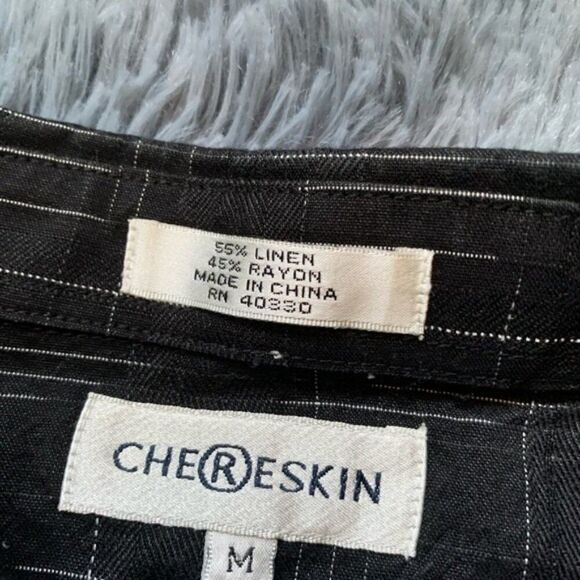 Chereskin Linen Short Sleeve Button Down Shirt Size M - Picture 2 of 2